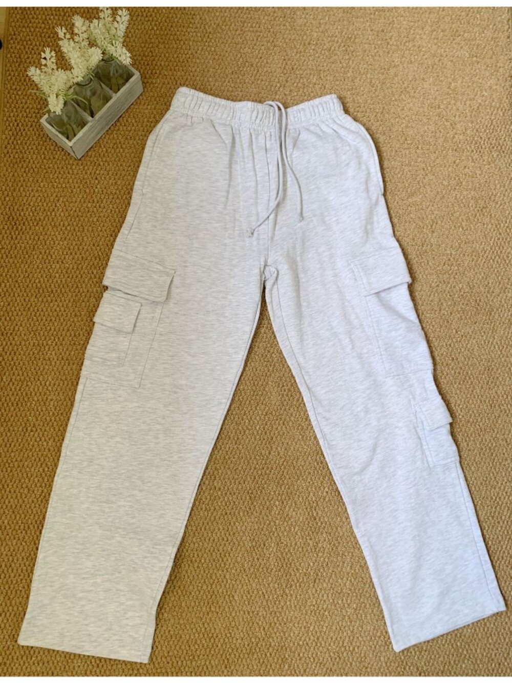 GARAGE UltraFleece Cargo Sweatpants Heather Grey Cargo Joggers S - Picture 4 of 8